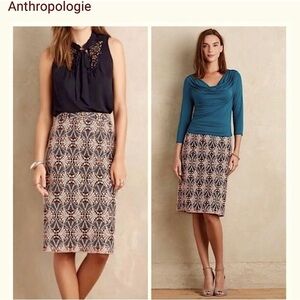Anthropologie Moulinette Soeurs Svelta crochet lace pencil skirt Sz 4